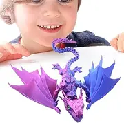 Articulating Flying Dragon Printed | Toy Realistic Crystal Dragon Toys,Stress-Relieving Articulated Dragon Home Decor with Movable Joints
