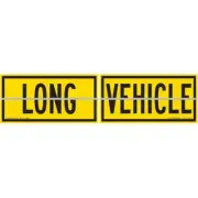 LONG VEHICLE HINGED 2 PIECE 600 X 300MM CLASS 2 REFLECTIVE SIGN - ALUMINIUM PLAT