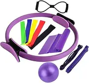 11pcs Pilates Ring Circle and Pilates Ball Set Resistance Bands Lightweight Exercise Home Workout Equipment for Fitness