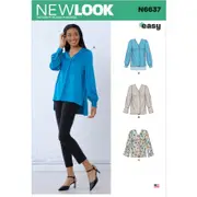New Look Sewing Pattern N6637 6637 Misses’ Loose Fitting Blouses