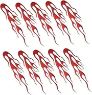 FELTECHELECTR 10Pcs Flame Stickers for Cars Motorcycles Self Adhesive Decals Heat Sunlight Resistant Easy to Install Unique Vehicle Decoration for Auto