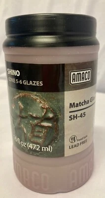 AMACO Potters Choice, Cone 5-6 Glaze, Pint~Matcha Gloss SH-45,NEW!
