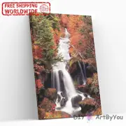 Paint By Numbers Kit Falls Scenery Nature Beginner Draw Kids Decor Adult Art DIY