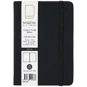 Modena A6 Recycled PU Plain Notebook Black