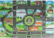 Kids Road Mat - Educational Traffic Mat, Traffic Play Mat for Children, Durable Road Map with Vehicles, Educational Learning Play Mat | Road Mats