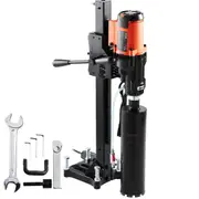 Diamond Core Drilling Machine, 8in Wet&Dry Concrete Core Drill Rig with Stand, 750RPM Speed & 1-1/4" 5/8" Thread & Lifting Handle, 8in Drilling Diameter for Concrete Brick Block Stone,
