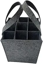 Wine Carrier Tote, Felt 9 Bottle with Bottle Divider Insert, Wine Bag for Travel. Picnic, BYOB Portable Leakproof Wine Tote Bag for Dinner, Party, Christmas, for Women, Men