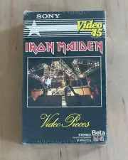 IRON MAIDEN Video Pieces (1983) Sealed Betamax Sony Video45 Heavy Metal Thrash