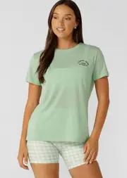 [Lorna Jane] Lotus T-Shirt in Green, Size - Small S Soft Mint