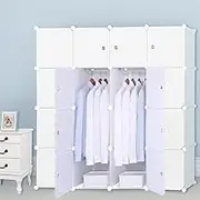 DIY 12 16 Cube Storage Cupboard Cabinet Wardrobe Rack Toy Book Shelves Compartme (16 Cube White)