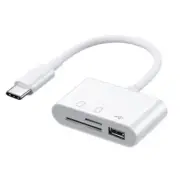 Card Reader 3-in-1 Mobile Phone Tablet Connected with Type-C to USB SD TF Cable