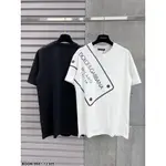 DG LOGO PRINTED EXTREMELY SHARP T 恤男女款,100% 棉男士 T 恤超吸水汗 MOUS