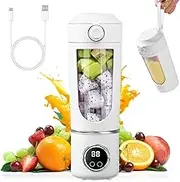 Gohytal Portable Blender, USB Rechargeable Mixer for Smoothie and Shakes, Mini Stand Mixer, Small Juicer with 700 ml Capacity, Minimixer for Baby Food, Travel, Gym
