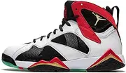[Nike] Men's Air Jordan 7 Retro Gc Basketball Shoe, White Chile Red Black MTLC Gold