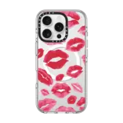 iPhone 16 Pro Clear Case MagSafe Compatible Lipstick Kisses