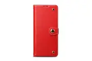 For Samsung Galaxy S20 Case Genuine Leather Luxury Wallet Case Red