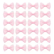100 Pcs 1.2" Grosgrain Ribbon Mini Bow Printing for Crafts DIY, Pink