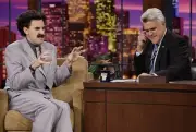 Actor Sacha Baron Cohen as Borat during an interview with host Jay- Old Photo 8