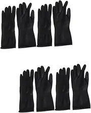 HONMEET 2sets Hair Dyeing Gloves Black Reusable for Hair Coloring and Cleaning Salon and Home Use Small 2pairs*2