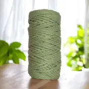 4mm 3ply Luxe Macrame Cord | RESEDA GREEN | 100% Premium Cotton MELB Australia