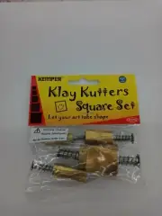 Kemper Tools Clay Pattern Cutters Square Shape Cutters- Set of 5 Sizes PCSSQ