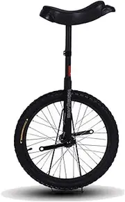 Classic Black Unicycle for Beginner to Intermediate Riders, 24 Inch 20 Inch 18 Inch 16 Inch Wheel Unicycle for Kids/Adult (Color, Black, Size, 20 Inch Wheel),Black,18 Inch Wheel Durable TDF