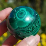 2in 254g Natural Malachite Polished Crystal Sphere, Congo