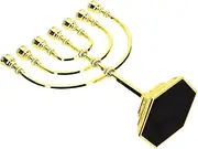 EXQUIMEUBLE Israel Menorah Branch Candle Holder Candelabrum Retro Candle Stand for Home Decor Elegant Decorative Candelabrum for Hanukkah and Celebrations