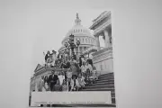 Vintage 1970 Senator Bob Dole Photograph with United Nations Youth Pilgrimage