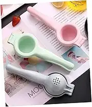 Amosfun 1pc Manual Juicer Lemon Juice Machine Manual Juicer Squeezer Iv Maker Fruits Squeeze Lemon Tool Aluminum Portable Multifunctional Handheld Hand Citrus Tool Kitchen Green