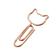 Cat design Paper Clip Rose Gold Creative Paper Clip cat Shape Clip Bookmark School Stationary Office Clip Paperclips Metal