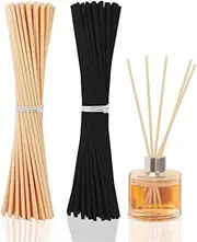 iDopick 120Pcs Reed Diffuser Sticks Natural Rattan Wood Sticks Essential Oil Aroma Diffuser Sticks for Home Scent Diffuser Replace