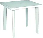 Fiocco resin table 80 X 75 White color -f036