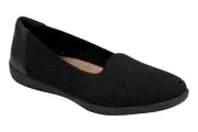 EARTH ORIGINS Women’s FAYE Knit Slip On 100% Vegan Flats Black NIB