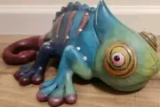 Ziggy Chameleon Ceramic Bisque - Clay Magic 3859 Yard Art Display Ready