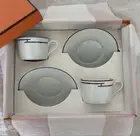 Hermes Tea Cup Saucer Set 2Pcs