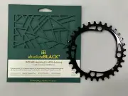 AbsoluteBlack BCD104x4 (32T,34T,36T,38T) Round Road Chainring (Black)