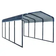 SHADE SHIELD Single Carport Shed 3.3 x 6 x 2.9m, Galvanised Steel Frame, Powder Coated Gable Roof, Shelter for Car Caravan Boat Tractor Agricultural