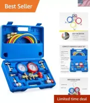 5FT AC Gauge Set for R134a/R12 with Shock-Resistant Design for Accurate Readings
