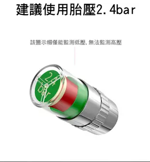 三段式監測顯示胎壓帽32psi /2.4bar (4入/組) (1.7折)