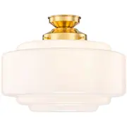 Brunswick 35cm Brass Lighting Period Retro Moulins Glassware Lights DIY Batten Fix