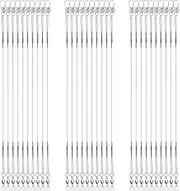30pcs Fishing Leaders,Stainless Steel Leader Wires with Swivel Buckle Fishing Leader Lines Connecting Fishing Tackle Lure or Hook, for Saltwater and Freshwater (Silver)