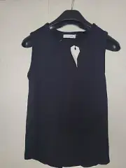 Rag & Bone Nicole Black Split-back Stretch Tank Size XS NWT