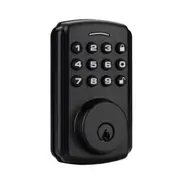 Keyless Entry Door Lock with 100 Code, 16 Anti Peeping Password Electronic Keypad Deadbolt, Electronic Door Lock Low Battery Alarm