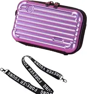 [HieoAnir] Hard Shell Cosmetic Case Makeup Handbag Mini Hard Shell Suitcase Protective Storage Case Bag for Toiletry Overnight Travel Water Resistant Crash Proof (Purple)