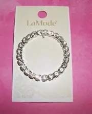 LaMode Round Crystal Slide - Scarf Ring - Slide Buckle Brand New LOT#16