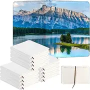 Lnrueg 12 Pcs Sublimation Notebook Blank Journal A6 100 Pages - Hardcover PU Notebooks for Note Taking Plan Making Diary Writing - School Office Supplies