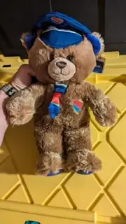 Build A Bear Southwest SWA Airlines Captain Pilot Stuffed Plush Teddy Hat & Tie