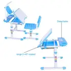 Adjustable Kids Study Desk Chair Set with Lamp Comfortable Study Table