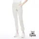 【Lynx Golf】女款日本布料彈性舒適蕾絲印花內搭設計窄管九分褲-卡其色